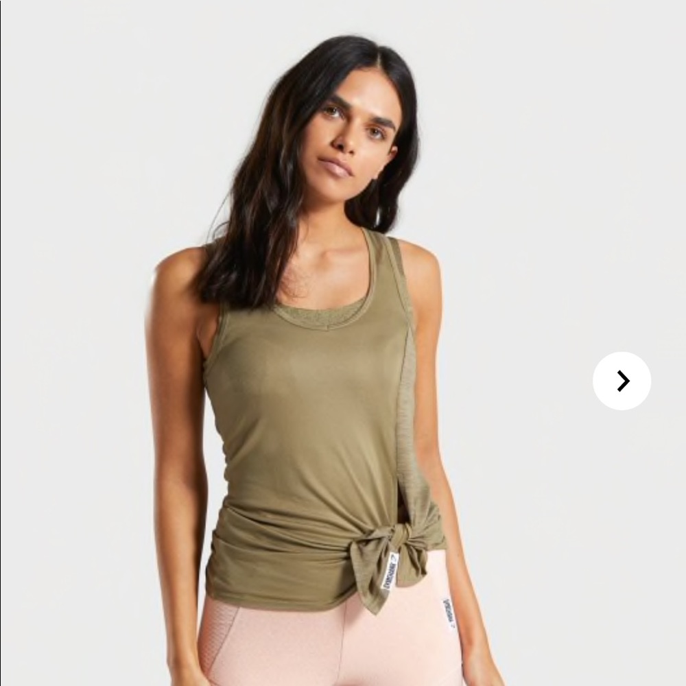 Gymshark true texture vest olive